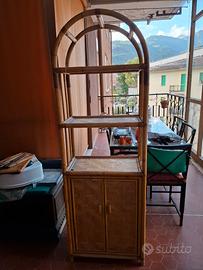Credenza da esterni in midollino