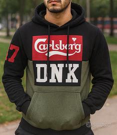 Felpa Carlsberg uomo con cappuccio - Taglia S