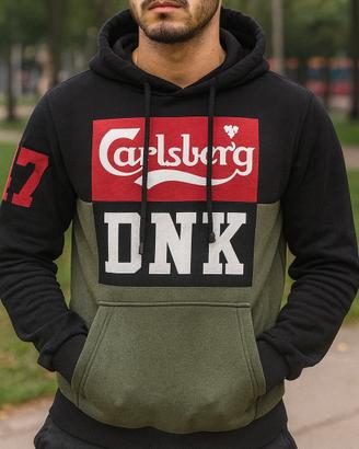 Felpa Carlsberg uomo con cappuccio - Taglia S