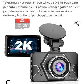 %Nuovo.Telecamera Per Auto 2K con scheda SD 64G