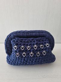 Clutch bag blu notte