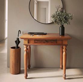 Tavolino con cassetto in legno prima metà '900
