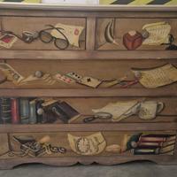 Cassettiera Trompe d'oeil