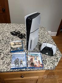 Sony PlayStation 5 Slim Disc 1TB + 3 giochi
