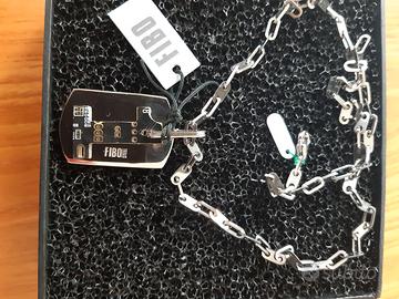 catena uomo + piastra Fibo come da foto