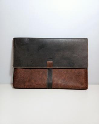 Custodia per laptop in vera pelle