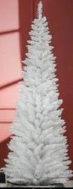 Albero di Natale slim totalmente bianco 