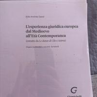L’esperienza giuridica europea dal medioevo