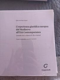 L’esperienza giuridica europea dal medioevo