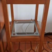 Tavolino 2 ripiani vetro