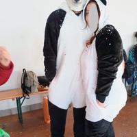 vestiti di carnevale - coppia panda adulti