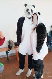 vestiti di carnevale - coppia panda adulti