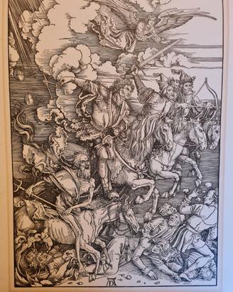 Stampa Durer "I quattro cavalieri dell'Apocalisse"