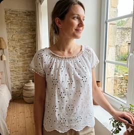 Blusa in pizzo san gallo 