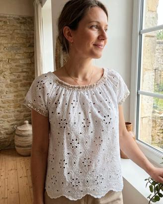 Blusa in pizzo san gallo 
