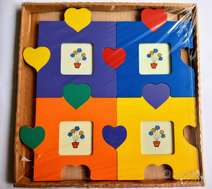 Portafoto puzzle colorato