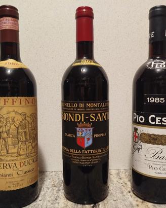 Raro trittico vini 1985