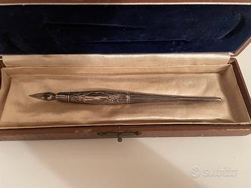 Pennino ad immersione in argento 925 antico