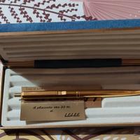 Penna placcata oro 22 Kt con cofanetto 