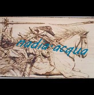 3 Quadri  di legno incisi a mano Nuovi