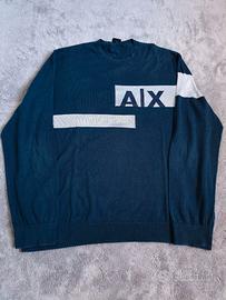 Maglione Armani Exchange Blu Navy Boxy Fit - XXL