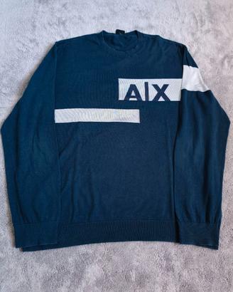 Maglione Armani Exchange Blu Navy Boxy Fit - XXL
