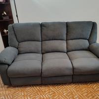 Divano 3 posti con doppio relax manuale – Smontabi