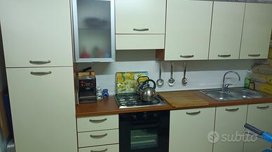 Cucina lineare con elettrodomestici