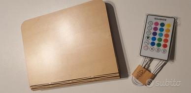 Lampada libro Led in legno