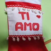 calza della  befana  a punto croce 