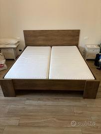 Letto matrimoniale in legno misure 190x205