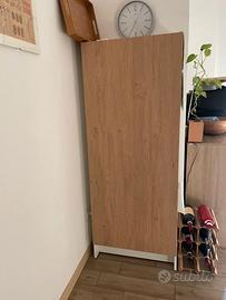 Mobile alto con anta, effetto rovere, 60x31x153 cm