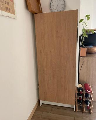 Mobile alto con anta, effetto rovere, 60x31x153 cm