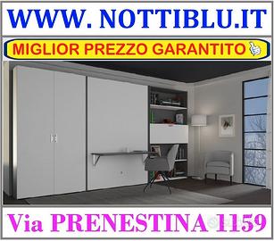 Letto a Scomparsa JERRY 1p&1/2 MATERASSO OMAGGIO
