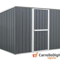 Casetta box giardino Acciaio 260x185 grigio scuro