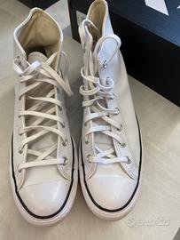 Converse Chuck Taylor Star n.41 ecopelle bianche