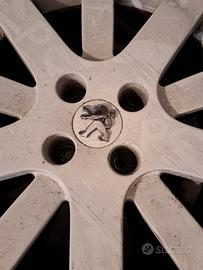 Cerchi aftermarket peugeot con treno di gomme 