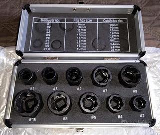 set 10 estrattori per bulloni nuovo