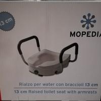 MOPEDIA RIALZO WC 13cm CON BRACCIOLI CON BLOCCO