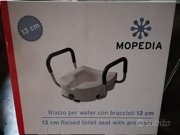 MOPEDIA RIALZO WC 13cm CON BRACCIOLI CON BLOCCO