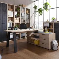 Scrivania angolare 172x144 cm top rovere elegance