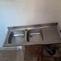 lavello in acciaio a 2 vasche