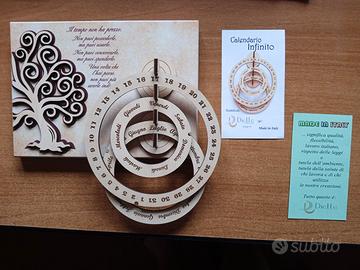 Calendario perpetuo n legno "Albero della vita"