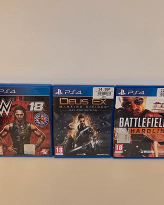 3 giochi per PS4