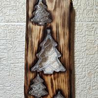 candela natalizia in legno