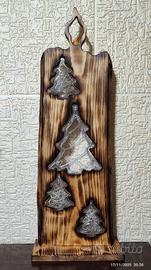 candela natalizia in legno