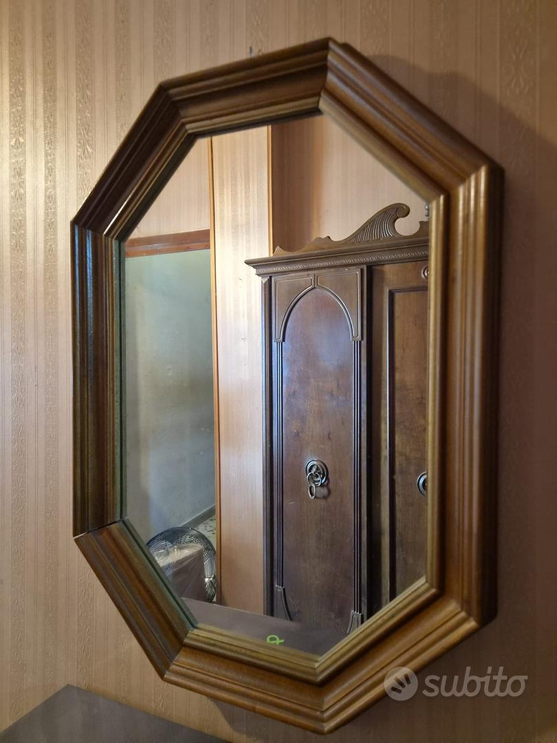 Specchio Ottagonale da Parete, cornice in legno - Arredamento e ...