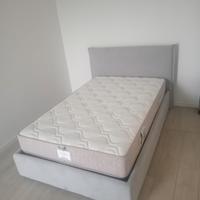 letto contenitore 1 piazza e  mezza + matesasso