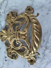 2 maniglie antiche in ottone