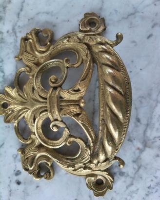 2 maniglie antiche in ottone